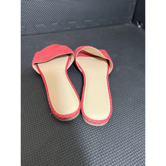 Nayla Josefina in Fishscale Hibiscus Sandal Shoes‎ Pink Boho Womens Size 8 - Picture 7 of 7